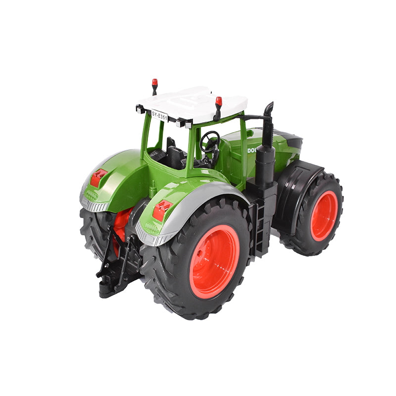 DoubleE RC 1:16 tractor toy with remote control, 2.4 GHz, lights, sounds, 25m range, 2.16 km/h speed