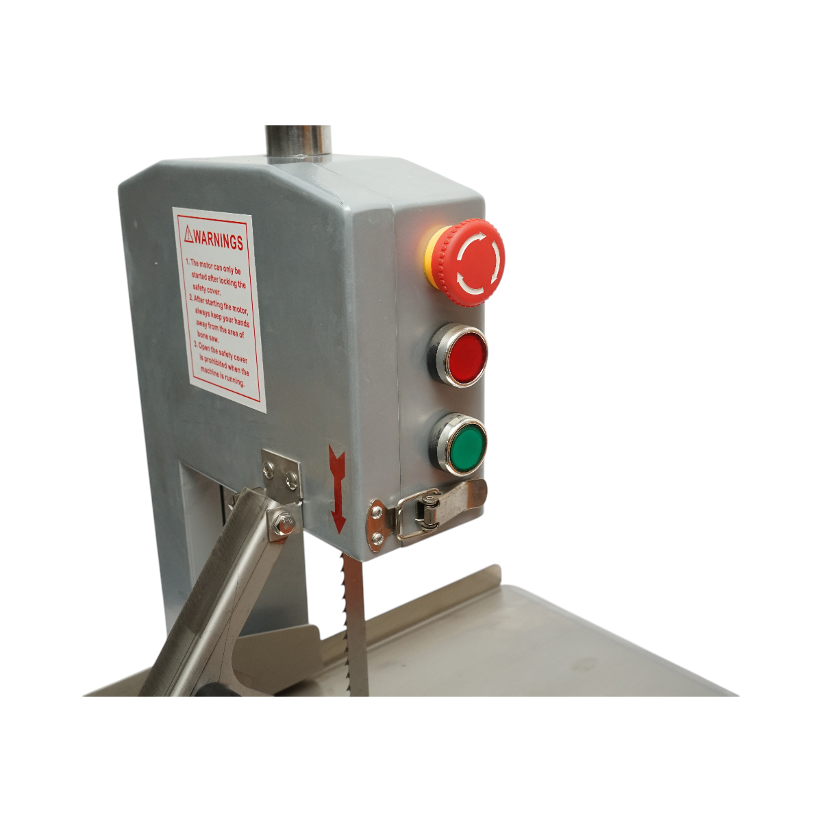 Electric meat and bone cutting machine 850W, 220V, cutting speed 9.5 m/s, saw blade 1200mm