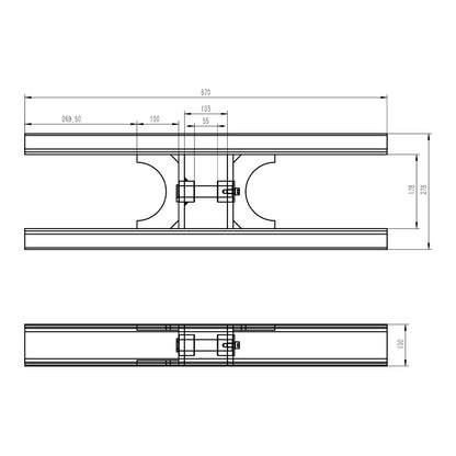 Complete kit for cylinder tipping installation, metal support and 12T pump Breckner Germany