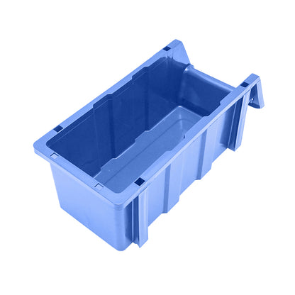 Stand with 13 storage/organization boxes, blue plastic box, 510x400x1000mm