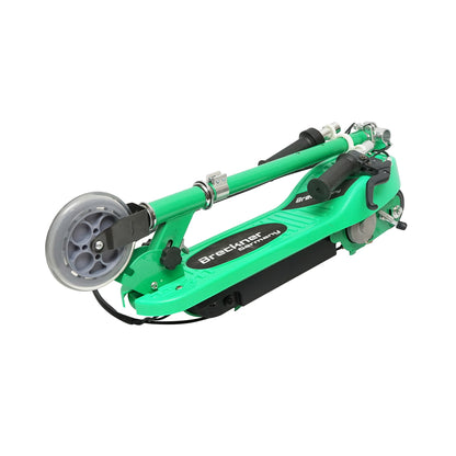 Green electric scooter 120W 24V 4.5Ah for children, maximum weight 65Kg, maximum speed 12km/h Breckner Germany