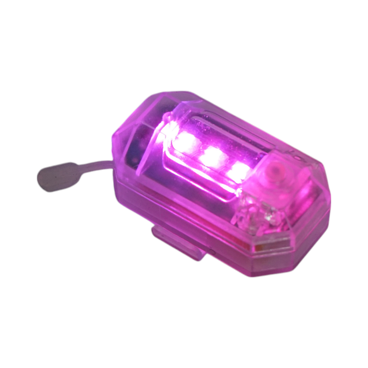 RGB strobe LED lamp with remote control, 10 modes, 8 colors, 150mAh lithium rechargeable USB-C battery IP65