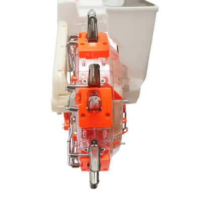 Manual sowing machine with 7 teeth, sowing depth 8cm, seed tank 4L, fertilization box 12L THOR