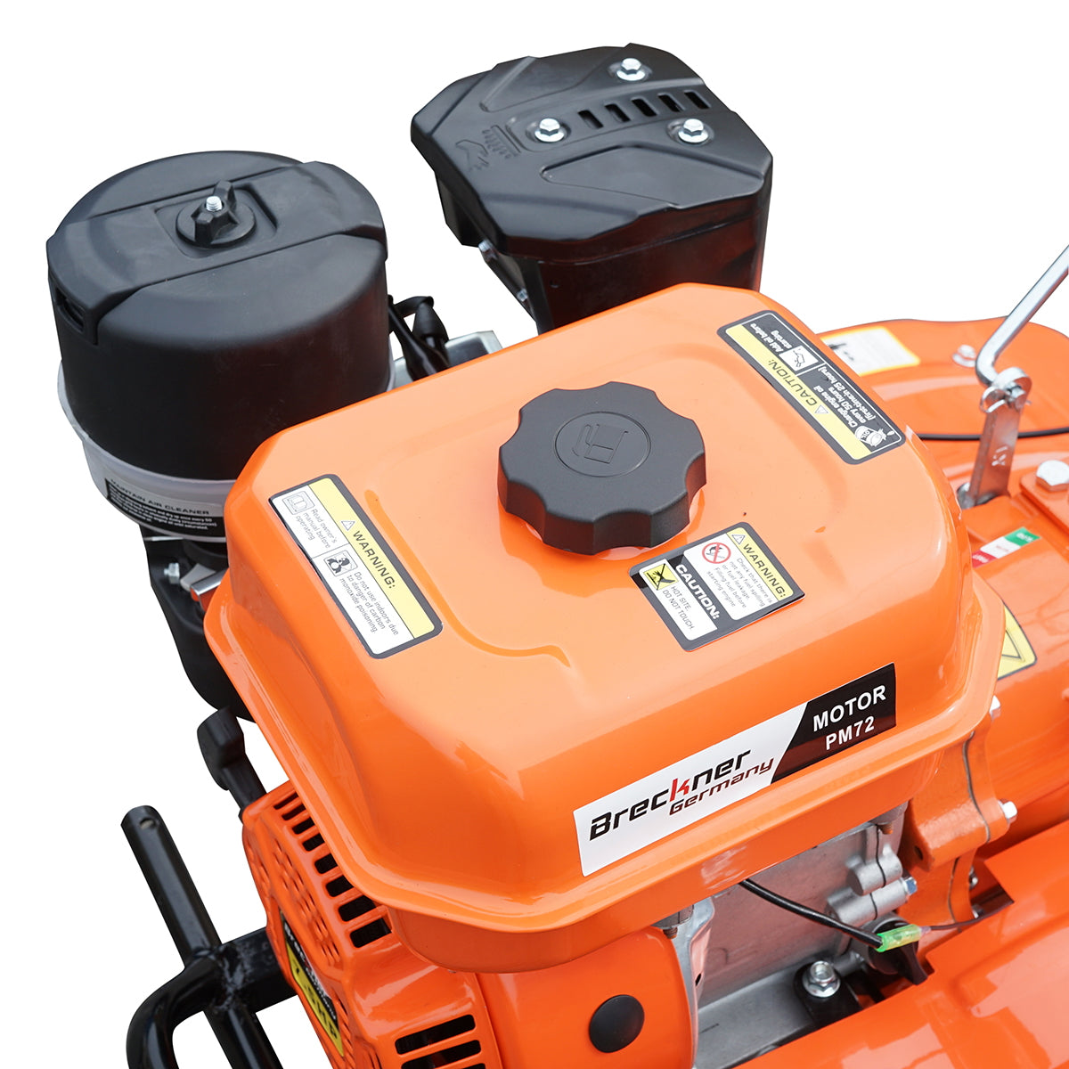 7.5 HP tiller with a mower, 4-stroke gasoline engine, 2+1 speeds, gear transmission, working width 100cm, wheels 4.00-8 Breckner Germany