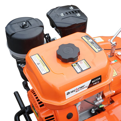 7.5 HP tiller with a mower, 4-stroke gasoline engine, 2+1 speeds, gear transmission, working width 100cm, wheels 4.00-8 Breckner Germany
