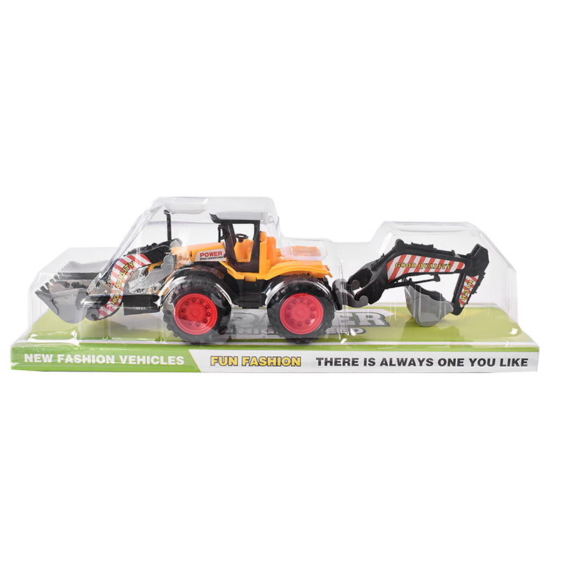 Front loader toy with backhoe arm