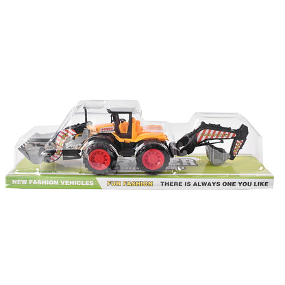 Front loader toy with backhoe arm
