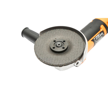Angle grinder 550W, with a 21V/4Ah battery. 3 speed levels 4500/5500/7000 rpm. disc diameter 115mm.