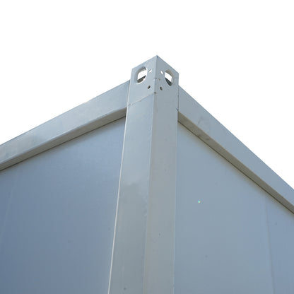 Container house type 600x300x290cm with 2 windows, simple door and electrical installation
