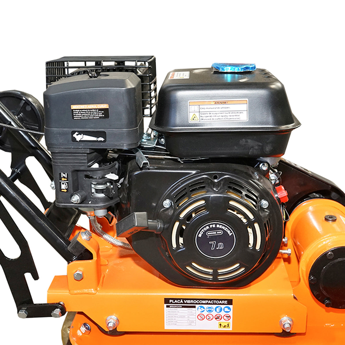 C60-A plate compactor with a working surface of 510x370mm, standard euro 5 engine, 78CC/6.5HP, 5900 RPM, 58Kg Thor