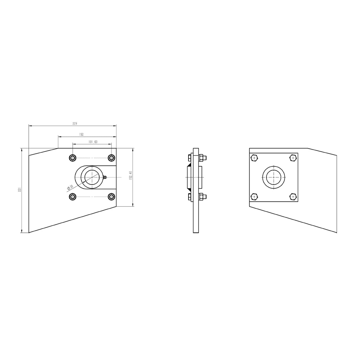 Complete kit for cylinder tipping installation, metal support and 12T pump Breckner Germany