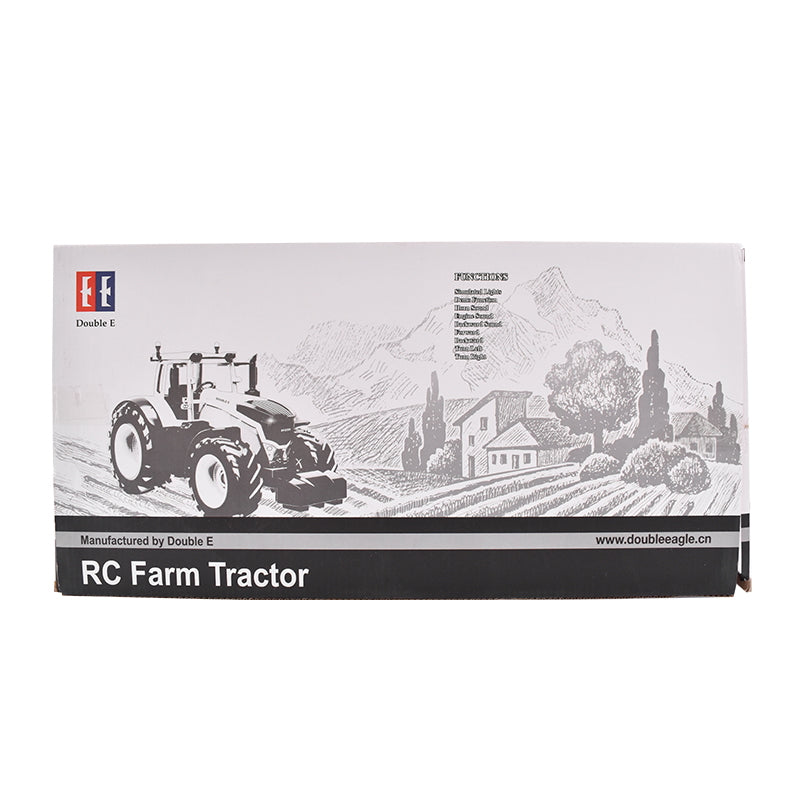 DoubleE RC 1:16 tractor toy with remote control, 2.4 GHz, lights, sounds, 25m range, 2.16 km/h speed