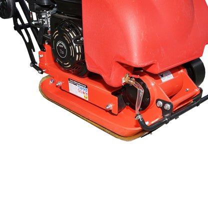 C60 compactor plate with a working surface of 510x370mm, standard euro 5 engine, 196CC/7HP, 5900 rpm, 58Kg with water tank Breckner Germany.