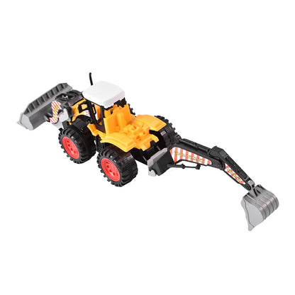 Front loader toy with backhoe arm
