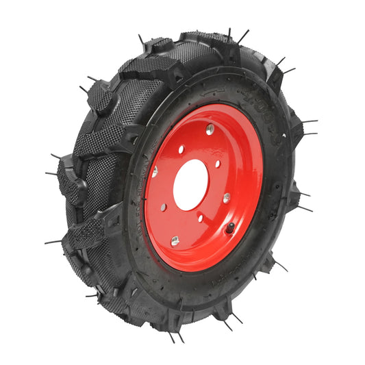Complete wheel 400/8 R1 4PR with red rim