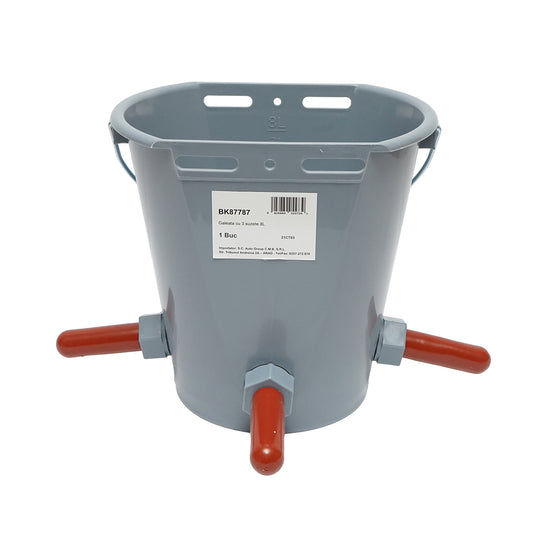 8L bucket with 3 teats for calves breastfeeding Breckner Germany