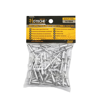 Aluminum pop rivets 4.8x12.7mm 50 pcs Hoteche