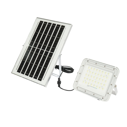 60W LED projector with 10W solar panel, 6000mAh battery, and remote control IP66 Breckner Germany