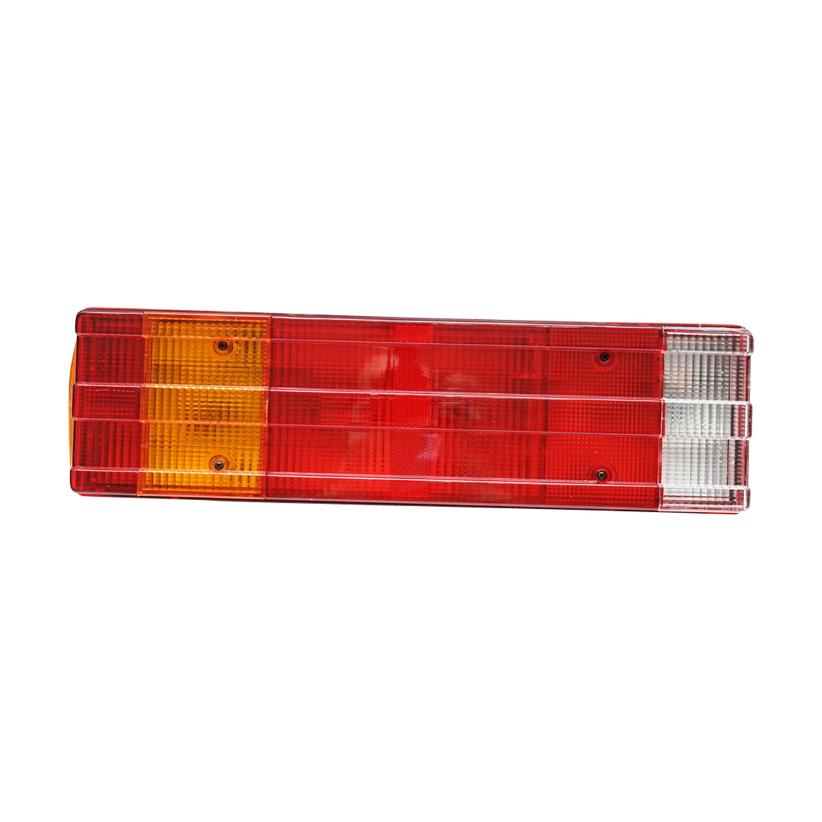 Left rear lamp with 7 functions and striped diffuser 480x113x90mm for DAF, MB ATEGO