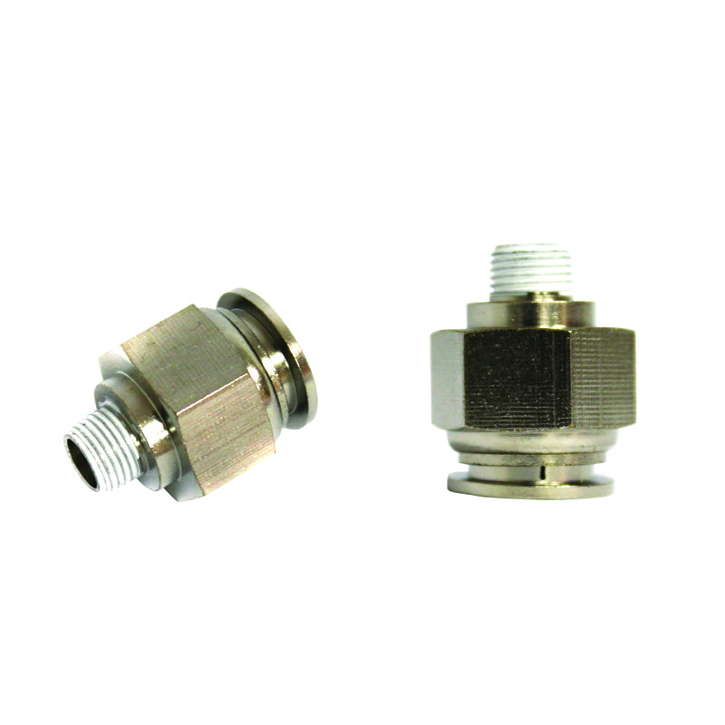 The quick right metal connector and metal screw fi 12 with 1/8