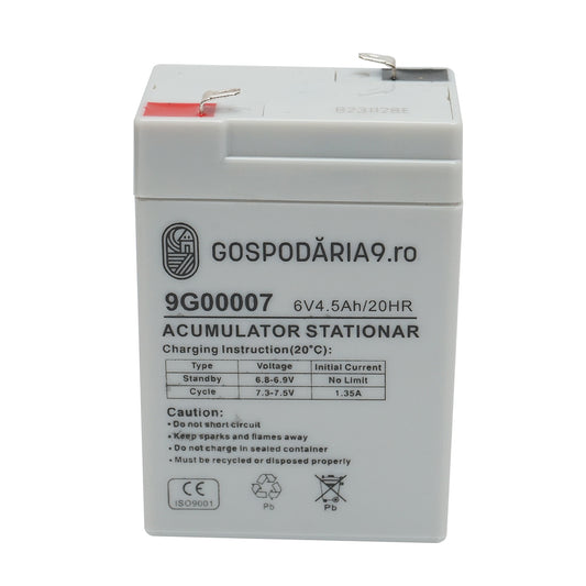 Solar gel battery 6V 4.5Ah 20HR, 70x47x101x107 mm FC6-4.5 Household 9