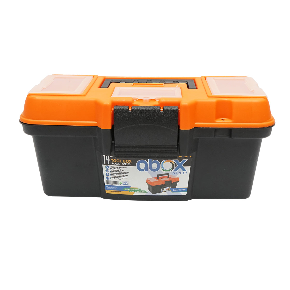 Plastic tool box 175x345x150mm