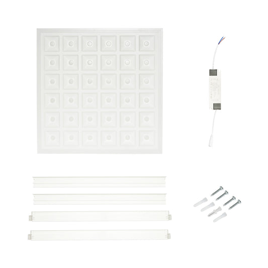 Slim LED panel 48W, 220V, 6500K, IP20, 600x600x7mm for surface or recessed ceiling Breckner Germany
