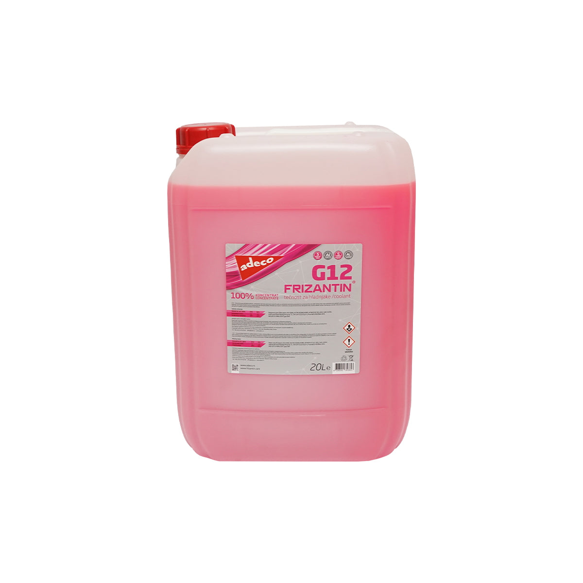 G12+ pink antifreeze concentrated -38 degrees 1:1 23kg/20L Adeco