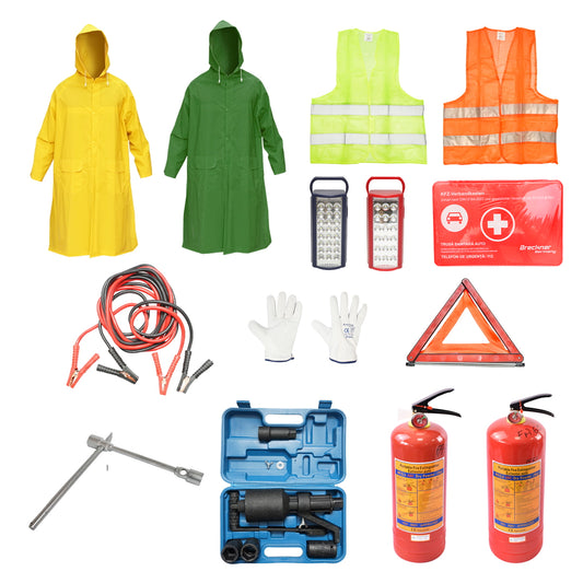 Car safety kit 15 pieces approved, legislative package for trucks and vans
