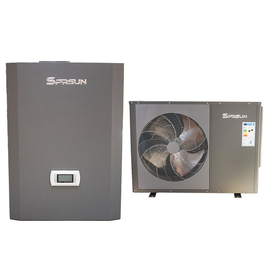 Monoblock air-water heat pump 12KW, 380V, installation kit included SPRSUN