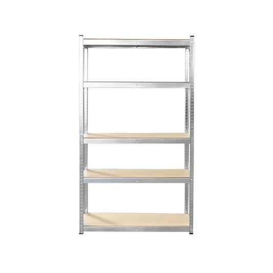 Metal shelf with 5 MDF shelves, 180x100x40cm, 175Kg/shelf, no screw assembly, galvanized