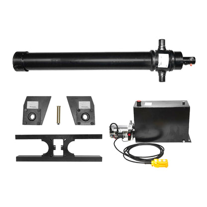 Complete kit for cylinder tipping installation, metal support and 12T pump Breckner Germany