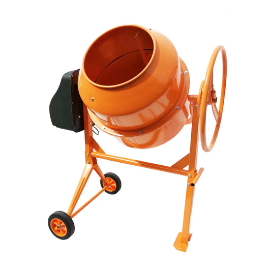 Concrete mixer 800W, drum volume 200L, gear and crown made of cast iron, 58Kg Breckner Germany