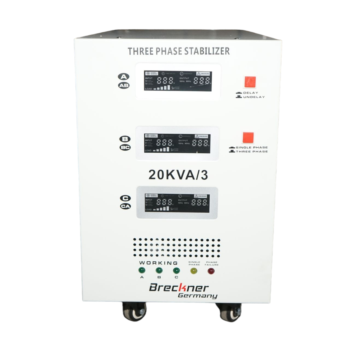 Automatic voltage stabilizer 20KVA, 16KW three-phase with servomotor Breckner Germany