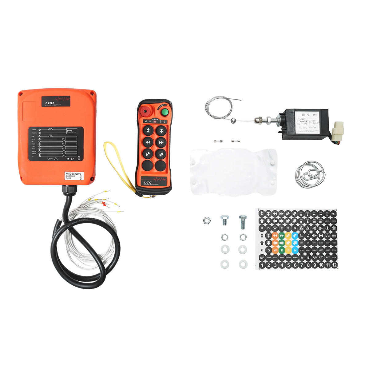 Wireless remote control for Forest Tractor winch with motor speed adjustment mechanism from the remote control, without the holding function model Q 12V