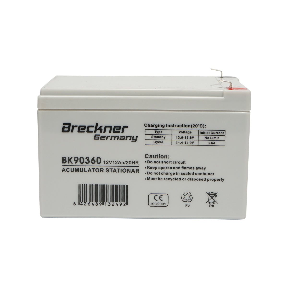 Solar gel battery 12V 12Ah 20HR, 152x99x96x102mm, FC12-12 Breckner Germany