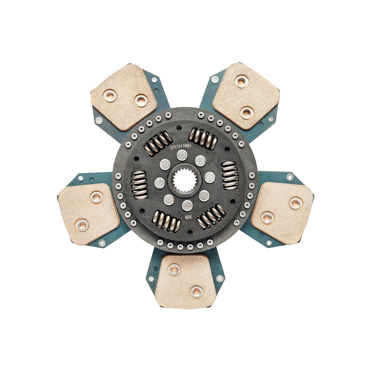 Clutch disc with an outer diameter of 330mm, inner diameter 1-25.4mm, inner diameter 2-29.5mm, 21 grooves for Massey Ferguson OEM 3613976M91