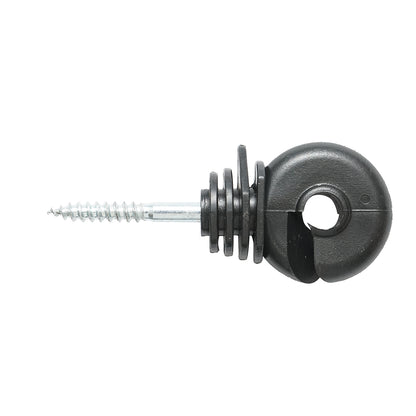 Compact black ring isolator with a diameter of 5.6mm, measuring 87x37mm for electric fence Thor