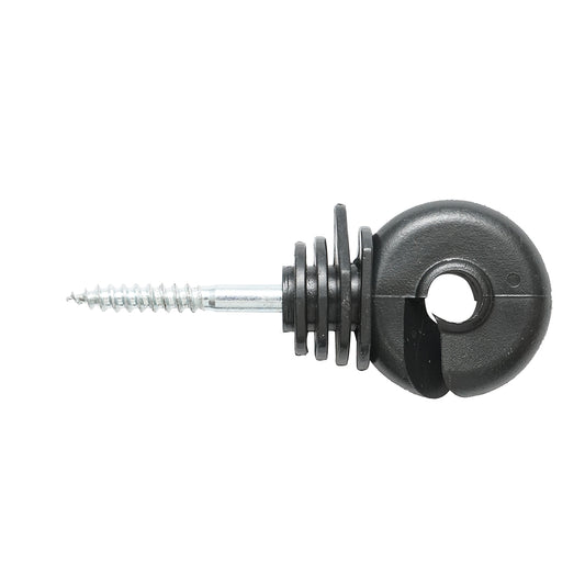 Compact black ring isolator with a diameter of 5.6mm, measuring 87x37mm for electric fence Thor