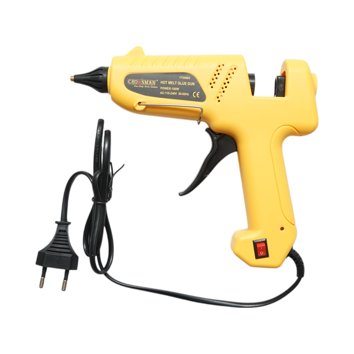 Electric glue gun 100W, 220V for silicone sticks 10.8-11.5mm Crownman