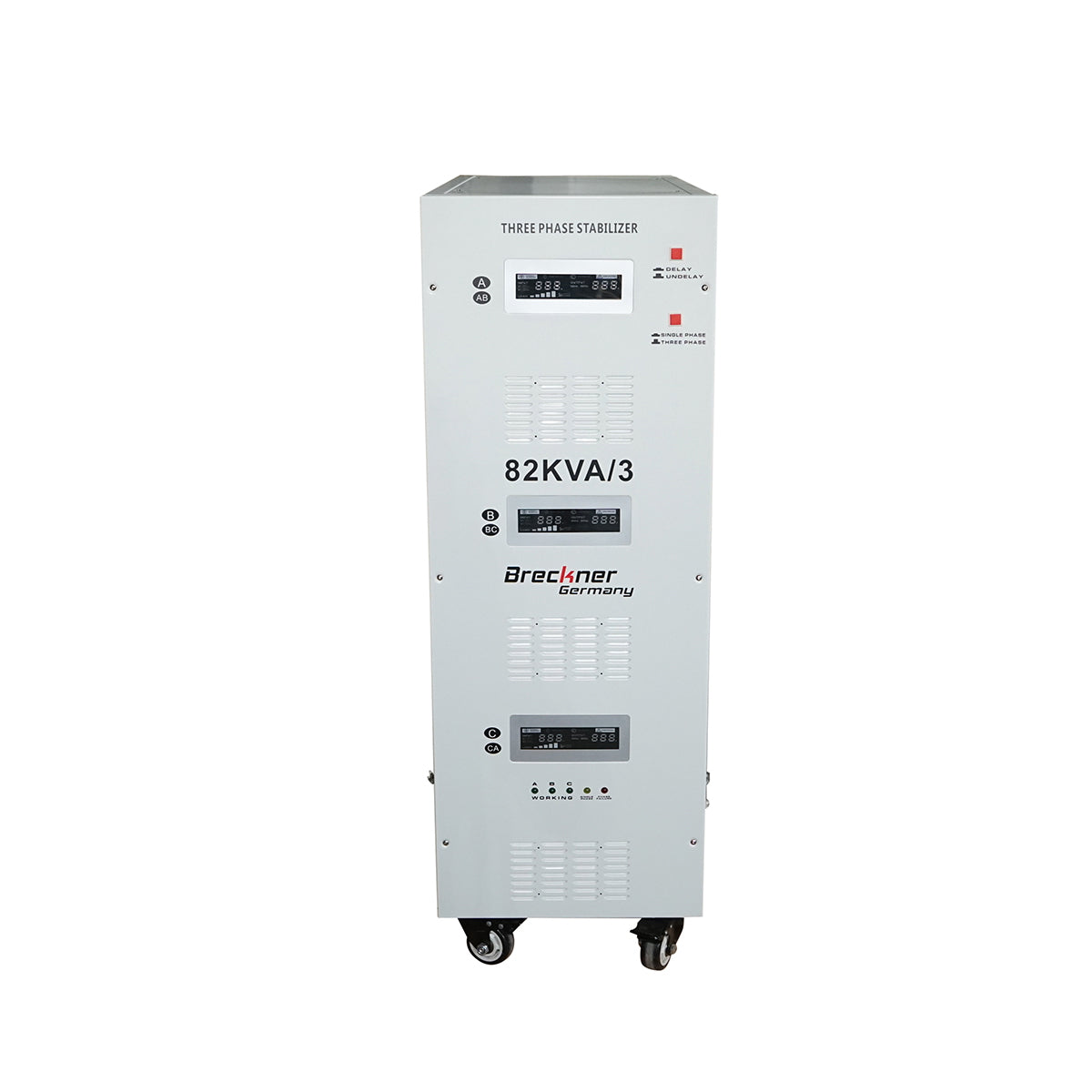 Automatic voltage stabilizer 82KVA, 64KW three-phase with servomotor Breckner Germany