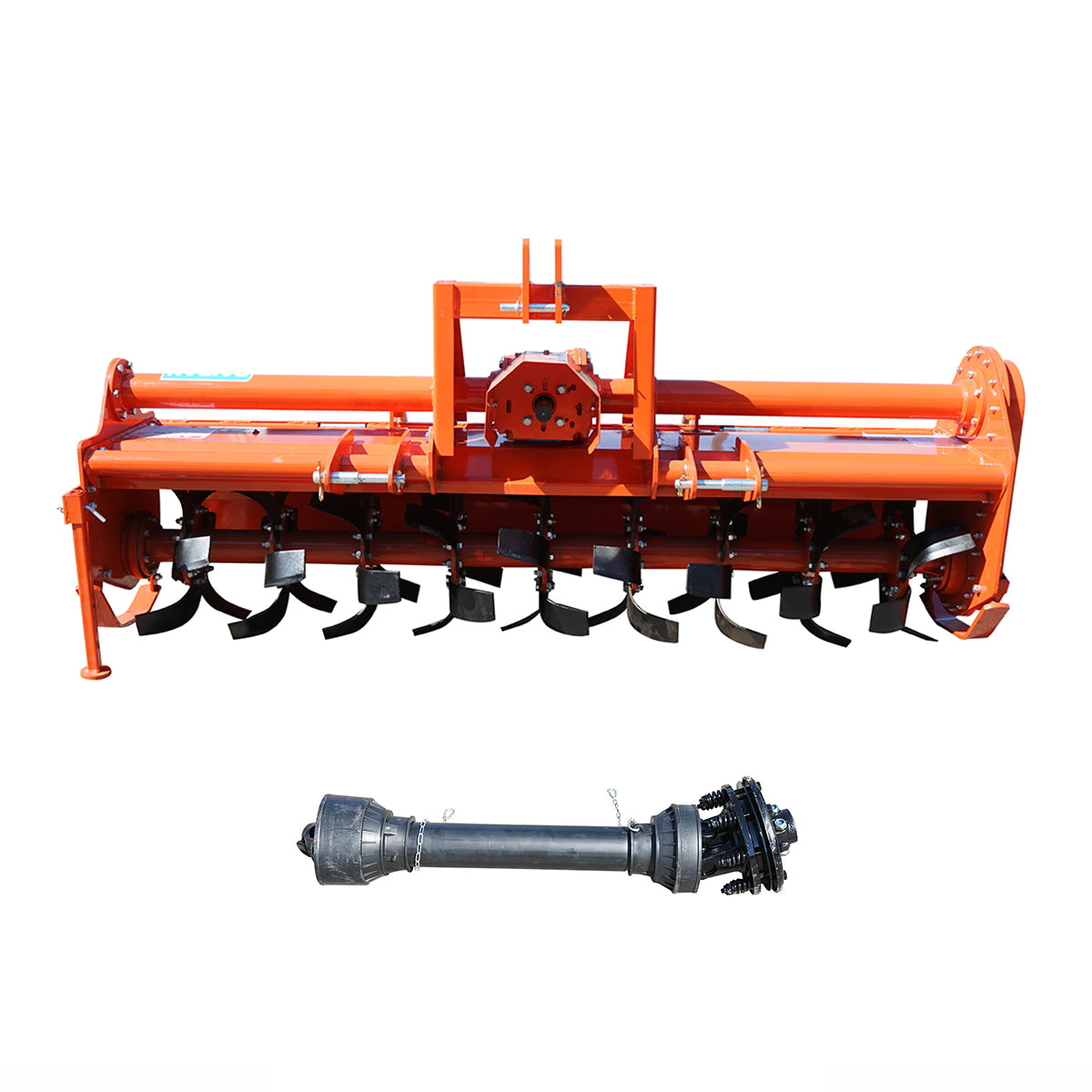 Agricultural tiller with a working width of 220 cm, 54 blades, three-point hitch, including a clutch drive shaft Baisan.