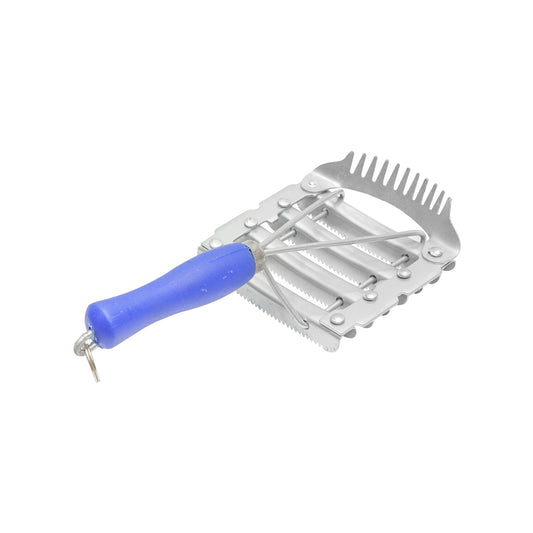 Square metal comb brush for horses with a mane comb Breckner Germany