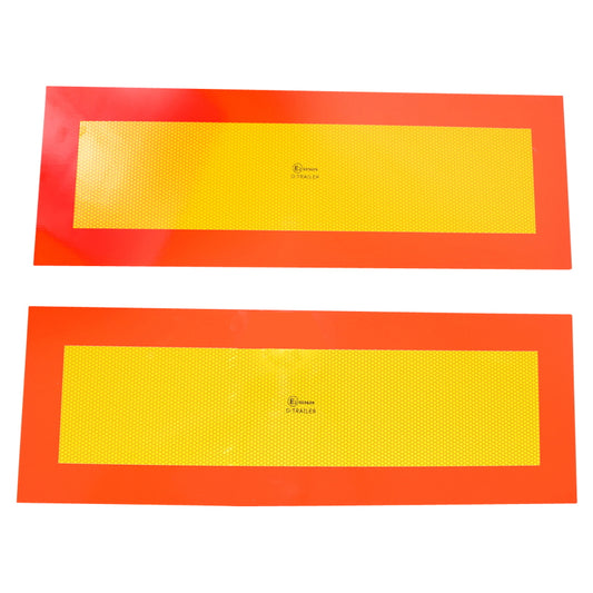 Set the rectangular reflective plate for the trailer