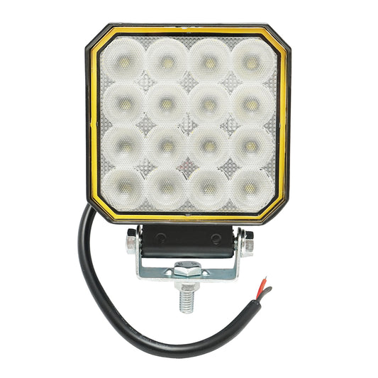 Projector 16 LEDs 10-30V 25W 101x101x32mm with mounting accessories Breckner Germany