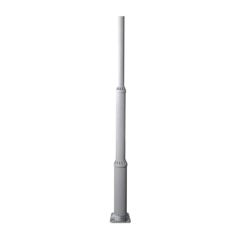 3m illuminated aluminum pole with concrete mounting flange Breckner Germany