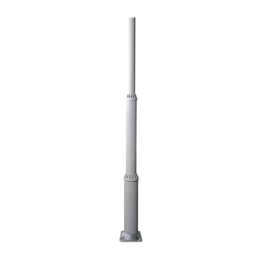 3m illuminated aluminum pole with concrete mounting flange Breckner Germany