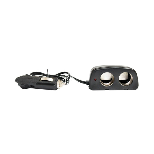 Double car cigarette lighter extension