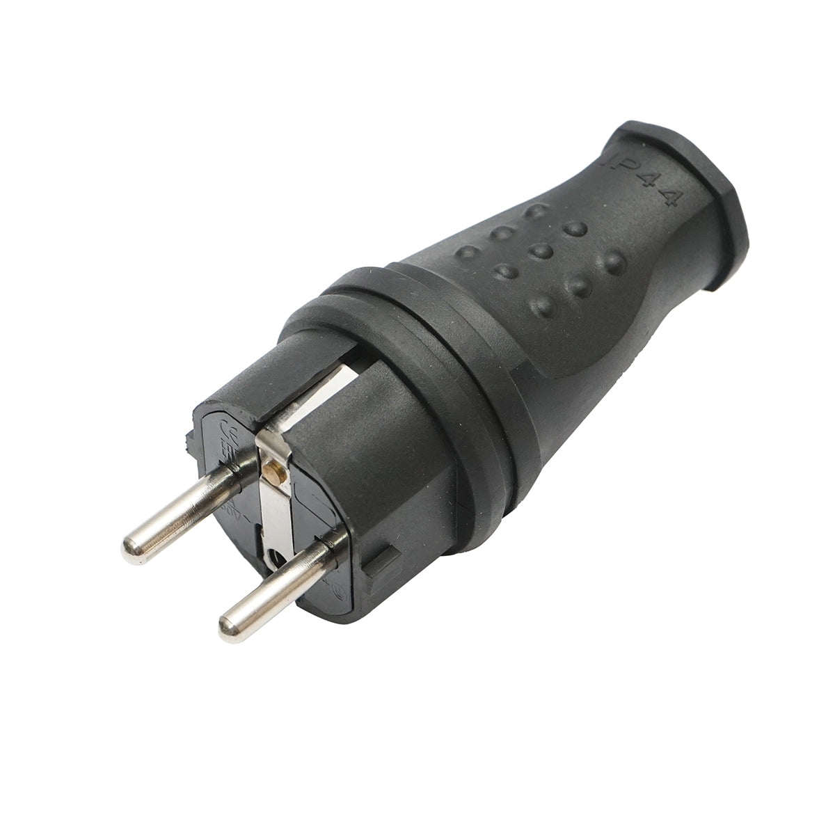 Schuko plug rubber 250V, 16A with handle and grounding IP44 Breckner Germany