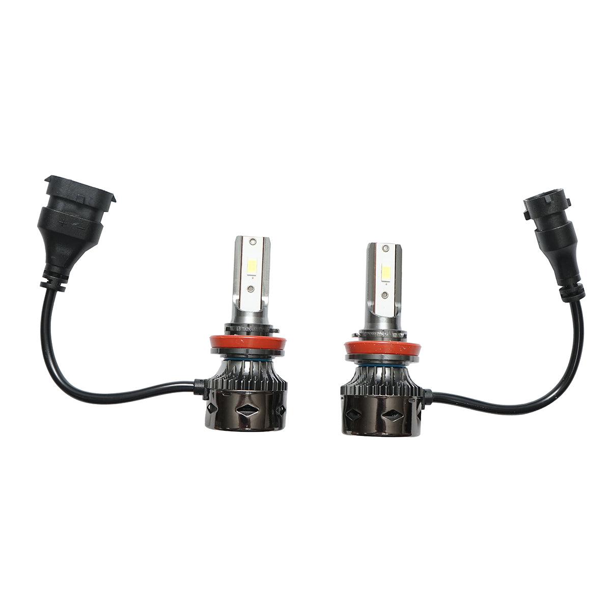 Set of 2 H11 LED car bulbs, 27W, 12V cold white light